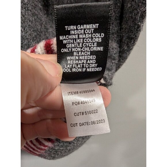 NWT Torrid Women's Gray Red Pullover Argyle Colorblock Sweater Super Soft Sz 2X - Picture 11 of 16